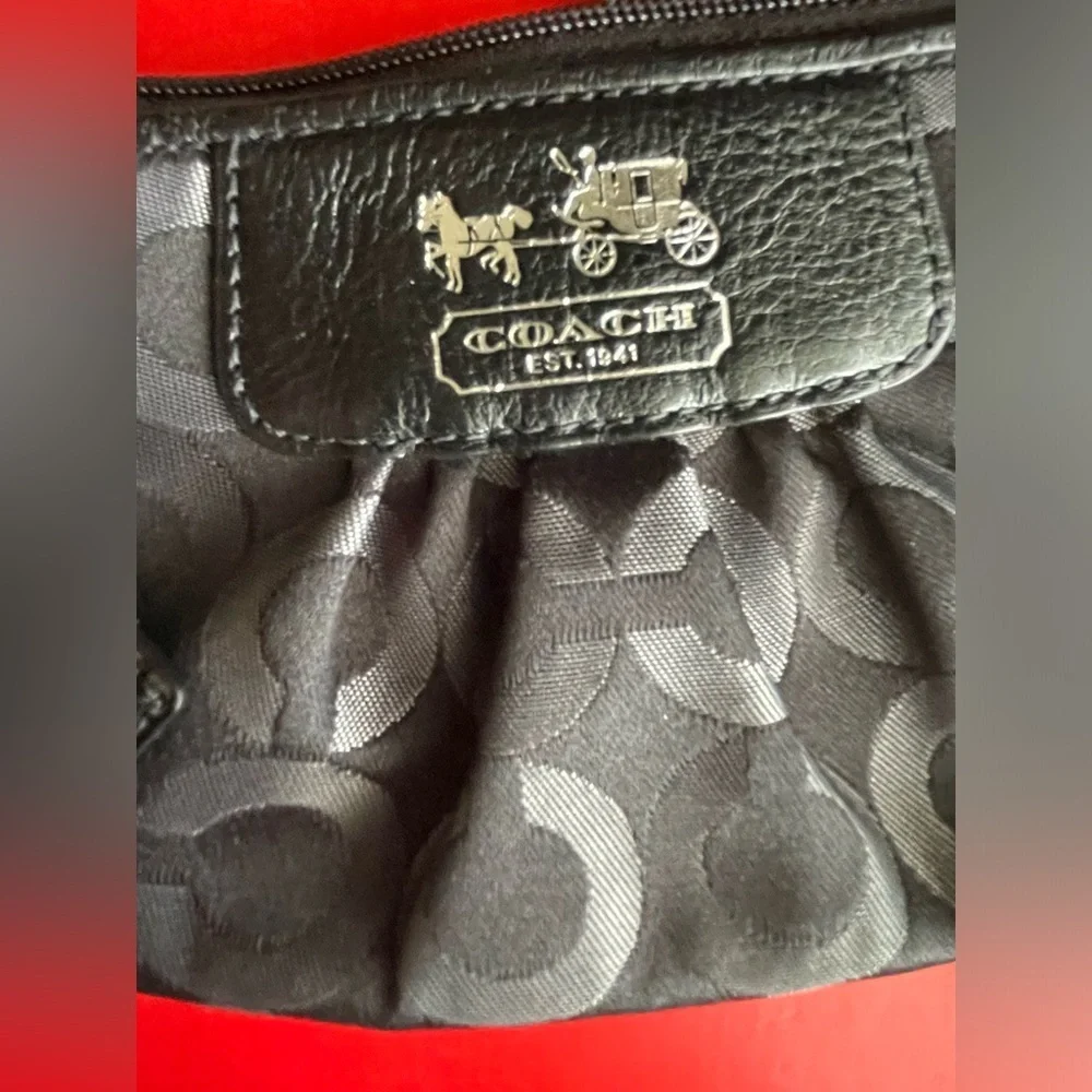 COACH WALLET,Coach Black and Gray Wristlet